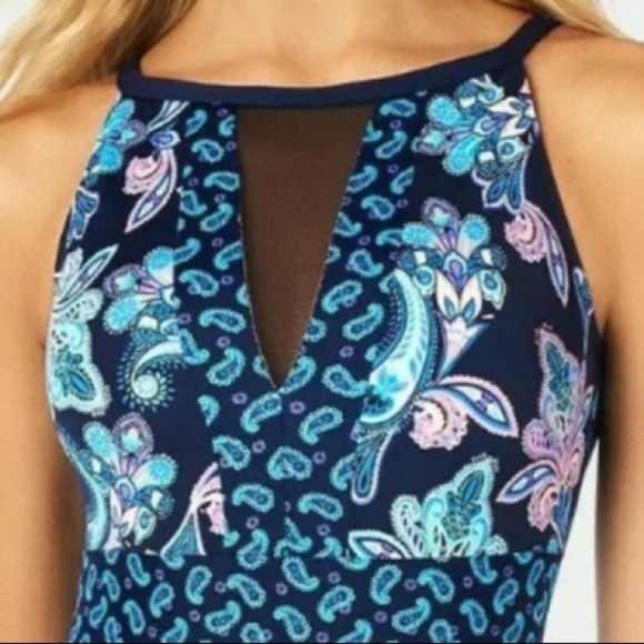 SWIM Solutions High Neck Mesh One Piece Swimsuit - Picture 3 of 7